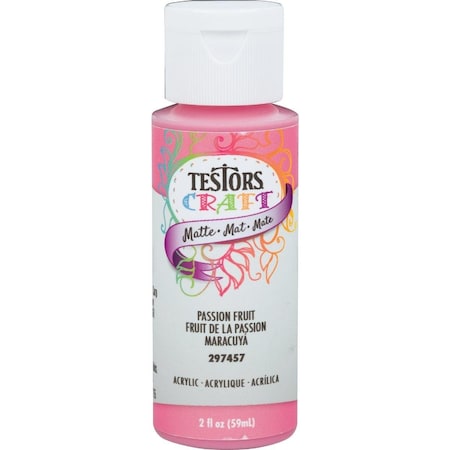 Testors 2 Oz. Acrylic Matte Craft Paint, Passion Fruit 297457